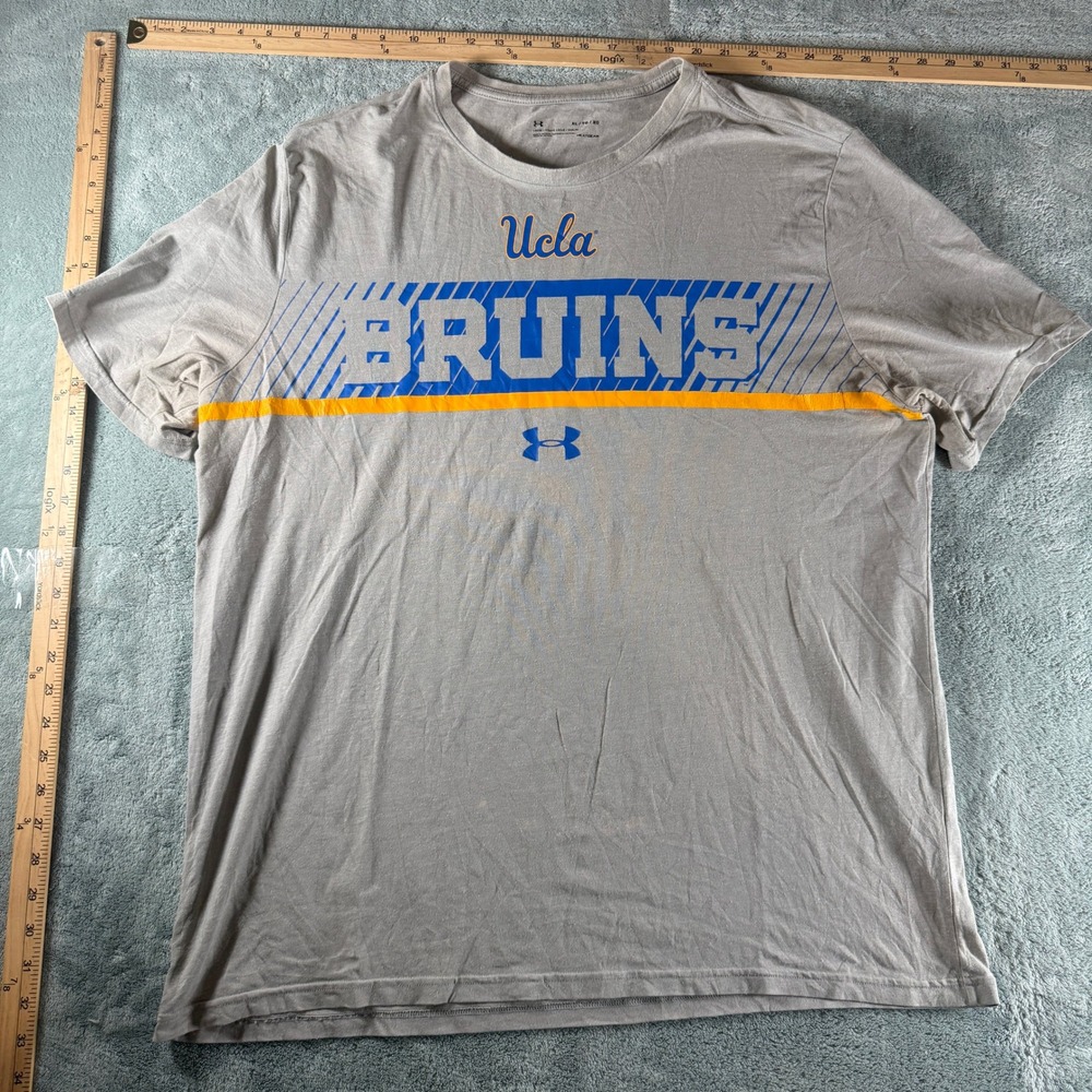 Under Armour UCLA Bruins HeatGear T-Shirt Mens XL Gray Short Sleeve Loose Fit